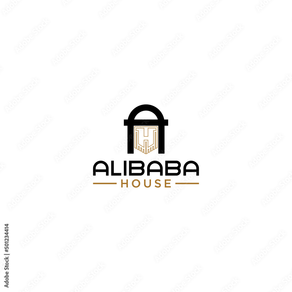 AH or HA letter and arabic man logo sign design Stock Vector | Adobe Stock