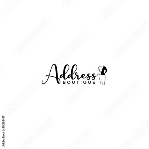 Addres boutique logo sign design