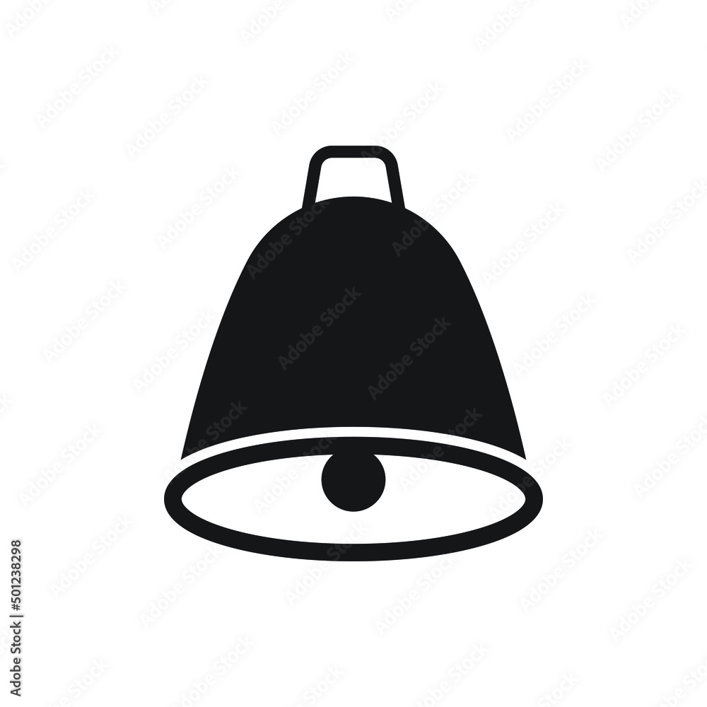 Cowbell instrument icon design. isolated on white background Cowbell instrument icon design. isolated on white background