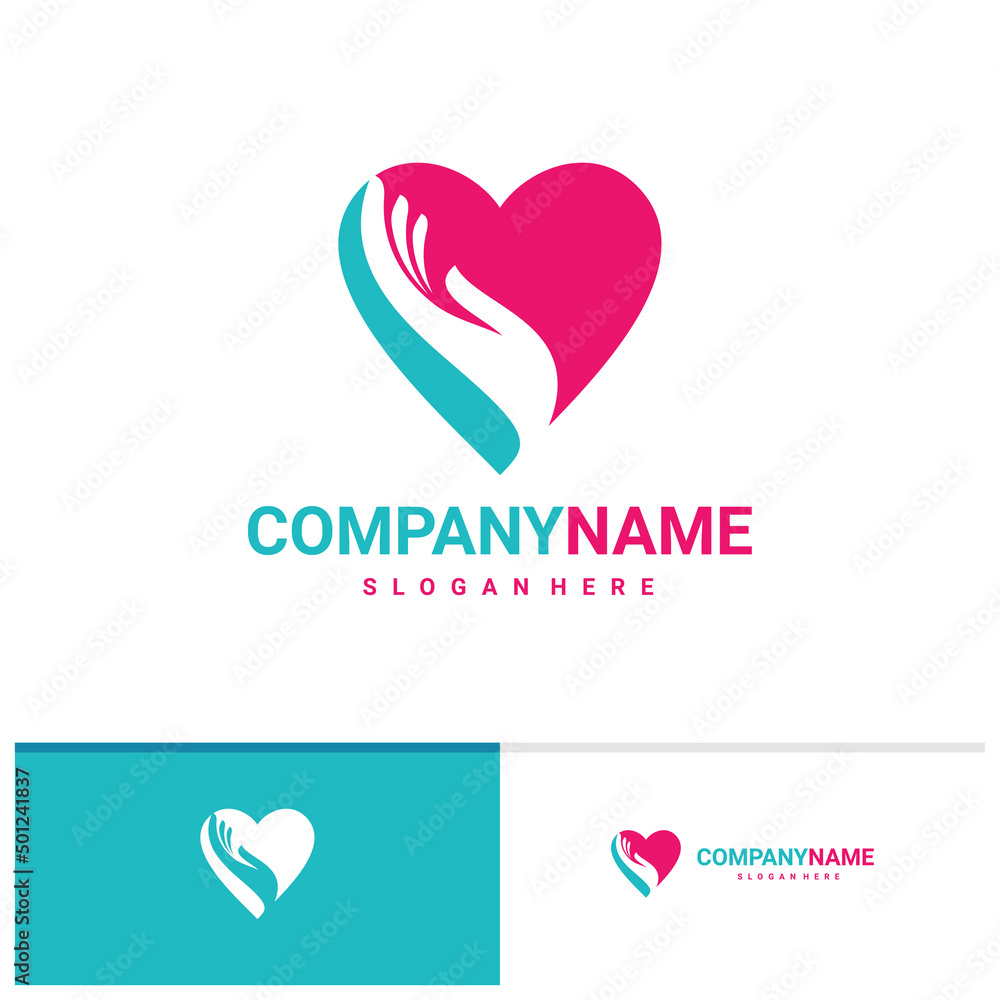 Love Care logo vector template, Creative Care logo design concepts