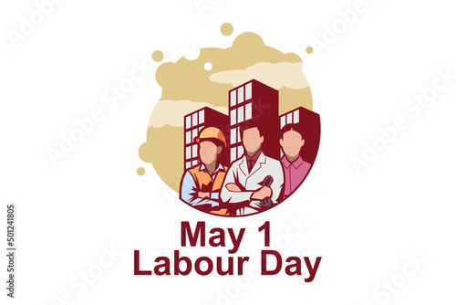 May 1, Happy Labor or Labour day (mayday) vector Illustration. Suitable for greeting card, poster and banner. 