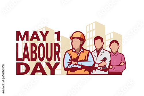 May 1, Happy Labor or Labour day (mayday) vector Illustration. Suitable for greeting card, poster and banner. 