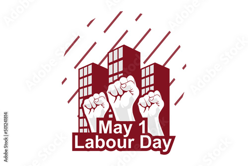 May 1, Happy Labor or Labour day (mayday) vector Illustration. Suitable for greeting card, poster and banner. 