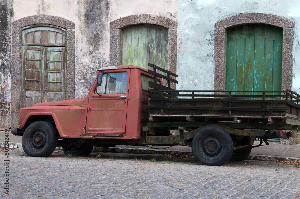 old truck on the street