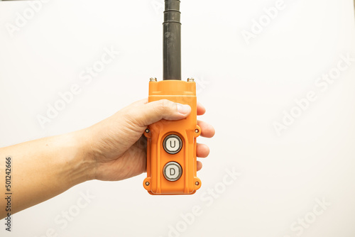Quadro em tela Hoist push button switch in isolated