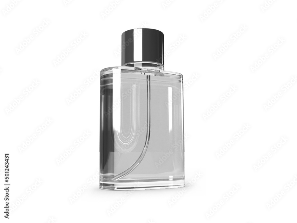 Perfume Glass Bottle 3D Illustration Mockup Scene Perfume Glass Bottle 3D Illustration Mockup Scene