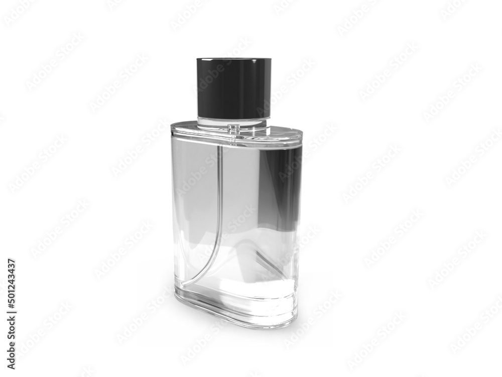Perfume Glass Bottle 3D Illustration Mockup Scene Perfume Glass Bottle 3D Illustration Mockup Scene