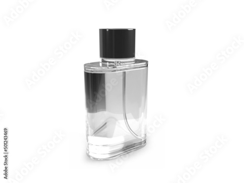 Perfume Glass Bottle 3D Illustration Mockup Scene
