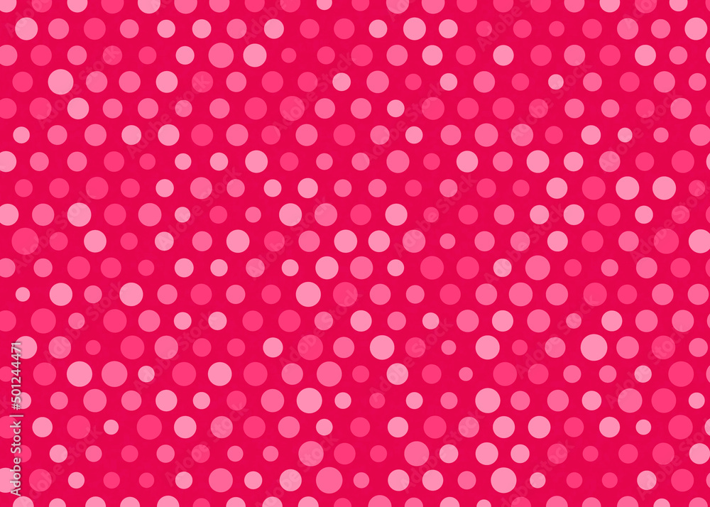 Pink and red polka dots on a red background Pink and red polka dots on a red background