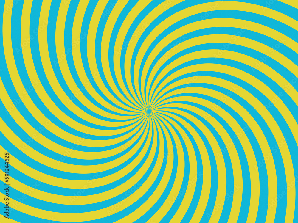 Yellow and green vortex radiate from the center of the background. Yellow and green vortex radiate from the center of the background.