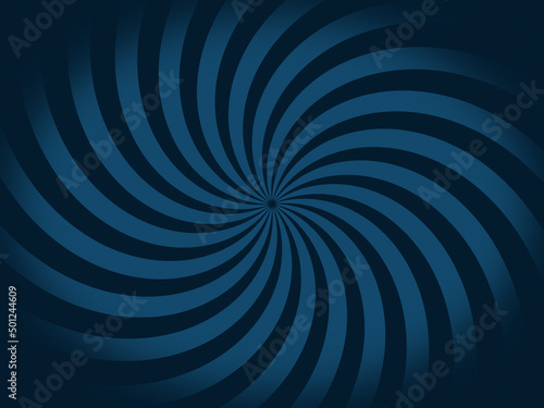 Oval blue vortex radiate from the center of the black background.