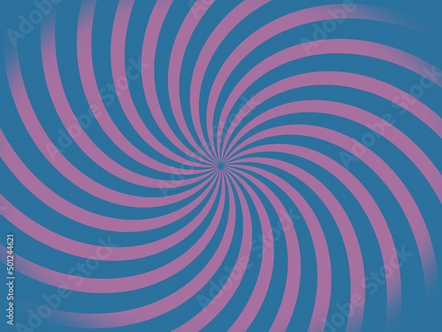 Oval pink vortex radiate from the center of the blue background.