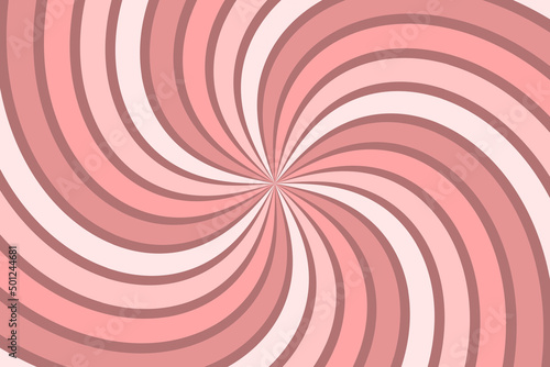 Curve pink lines radial from the center of the background.
