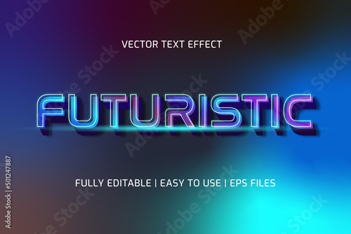 futuristic text effect fully editable