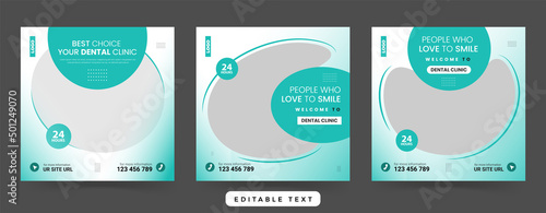 Dentist marketing  or healthcare medical service social media post template