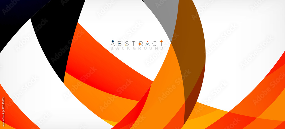 Geometric abstract background. Circle created with overlapping color shapes. Vector Illustration For Wallpaper, Banner, Background, Landing Page Geometric abstract background. Circle created with overlapping color shapes. Vector Illustration For Wallpaper, Banner, Background, Landing Page