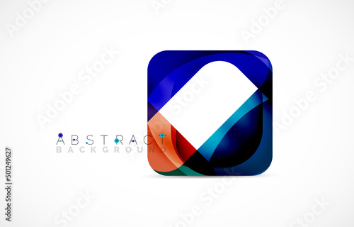 Free Download Minimal background. Abstract square shape with round corners created with wavy forms. Vector Illustration For Wallpaper, Banner, Background, Landing Page - GFXLoad