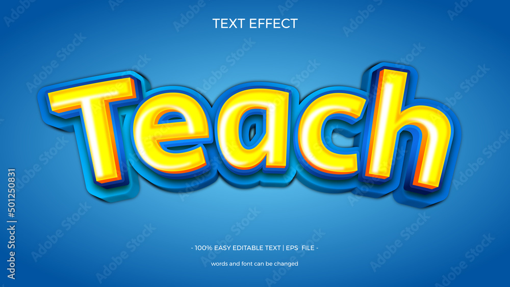 teach text effect