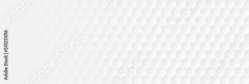 Grey white geometric hexagons abstract technology background. Light modern futuristic vector banner design