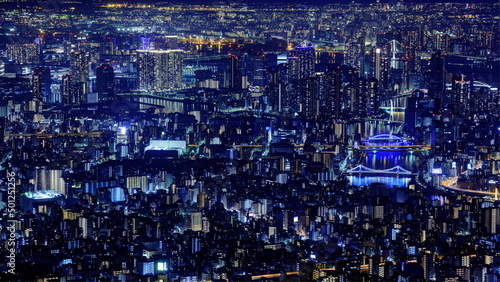 東京スカイツリーから望む夜景 © T.Hasebe