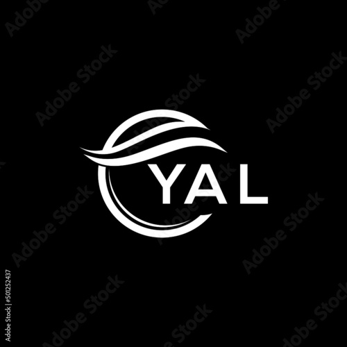 YAL letter logo design on black background. YAL  creative initials letter logo concept. YAL letter design.  © Faisal