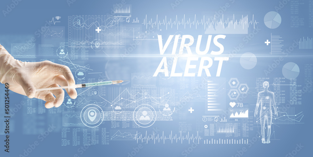 Syringe needle with virus vaccine Syringe needle with virus vaccine
