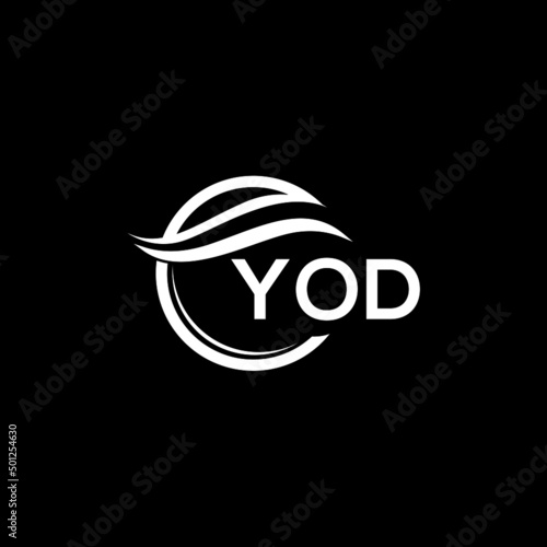 YOD letter logo design on black background. YOD  creative initials letter logo concept. YOD letter design. © Faisal