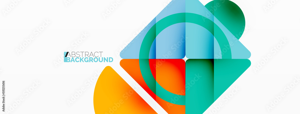 Creative geometric wallpaper. Minimal abstract background. Triangles and circles composition vector illustration for wallpaper banner background or landing page Creative geometric wallpaper. Minimal abstract background. Triangles and circles composition vector illustration for wallpaper banner background or landing page