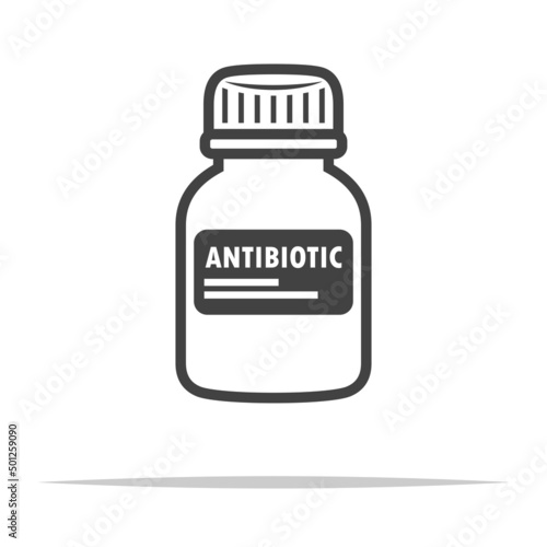 Antibiotic medicine icon vector isolated