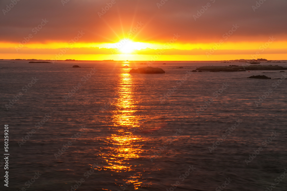 Sunrise on Kaikoura peninsula, South Island, New Zealand