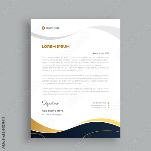 Business letterhead design template