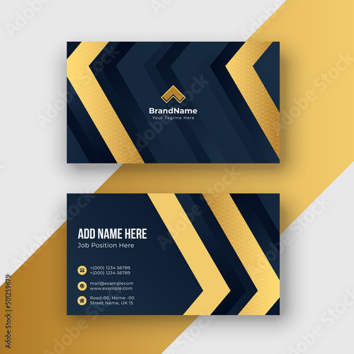 luxury golden business card design
