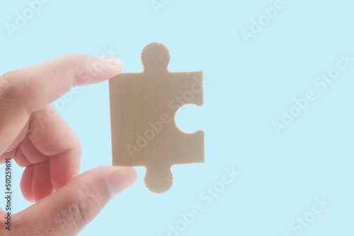 Connecting jigsaw puzzle. Business solutions success