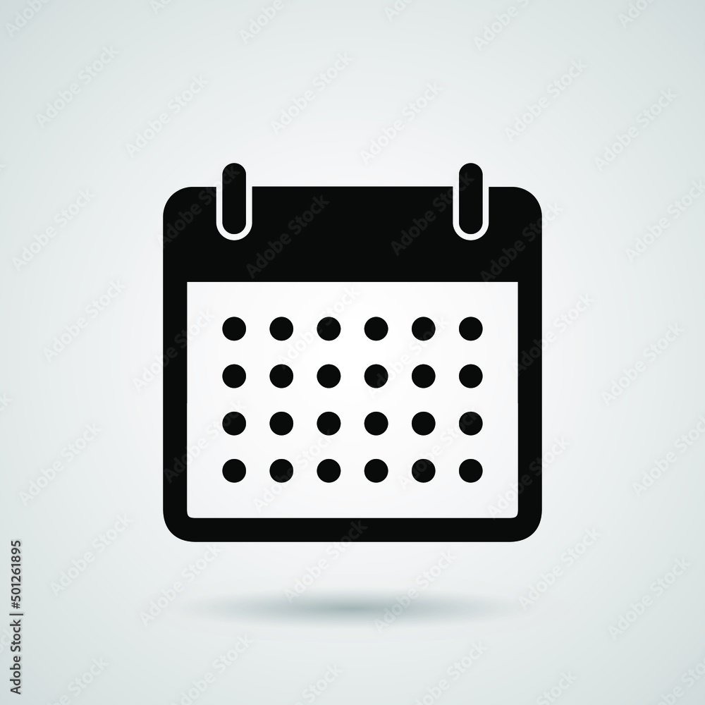 Calendar icon. Simple flat style. Schedule, date, time symbol concept. Vector illustration isolated. EPS 10. Calendar icon. Simple flat style. Schedule, date, time symbol concept. Vector illustration isolated. EPS 10.