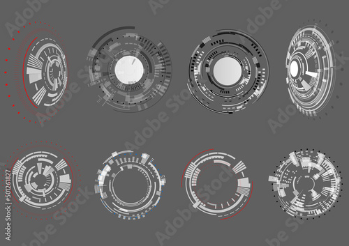 Abstract technology concept background, Futuristic interface elements 