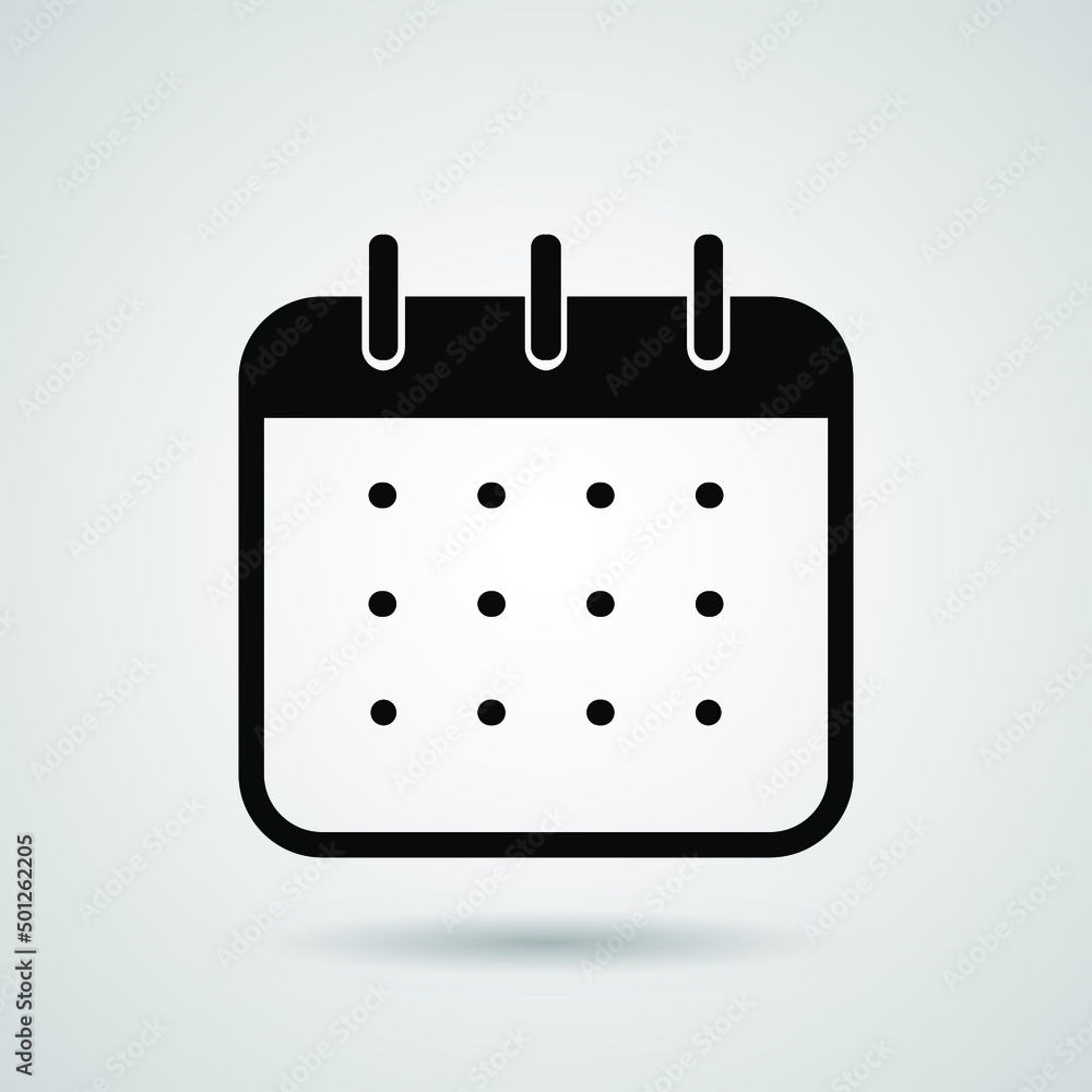 Calendar icon. Simple flat style. Schedule, date, time symbol concept. Vector illustration isolated. EPS 10. Calendar icon. Simple flat style. Schedule, date, time symbol concept. Vector illustration isolated. EPS 10.