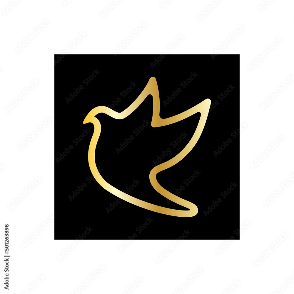 Fototapeta premium Bird wing Dove icon Template vector illustration design 