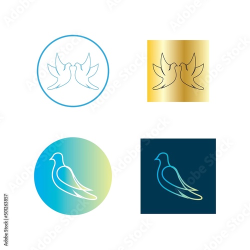 Fototapeta Naklejka Na Ścianę i Meble -  Bird wing Dove icon Template vector illustration design 