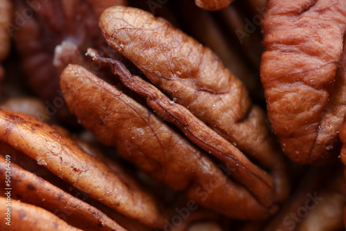 Close up of a pecan nut