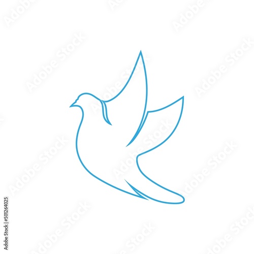 Bird wing Dove icon Template vector illustration design 