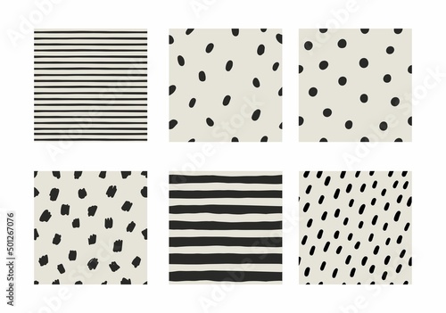 Cute hand drawn seamless pattern. 