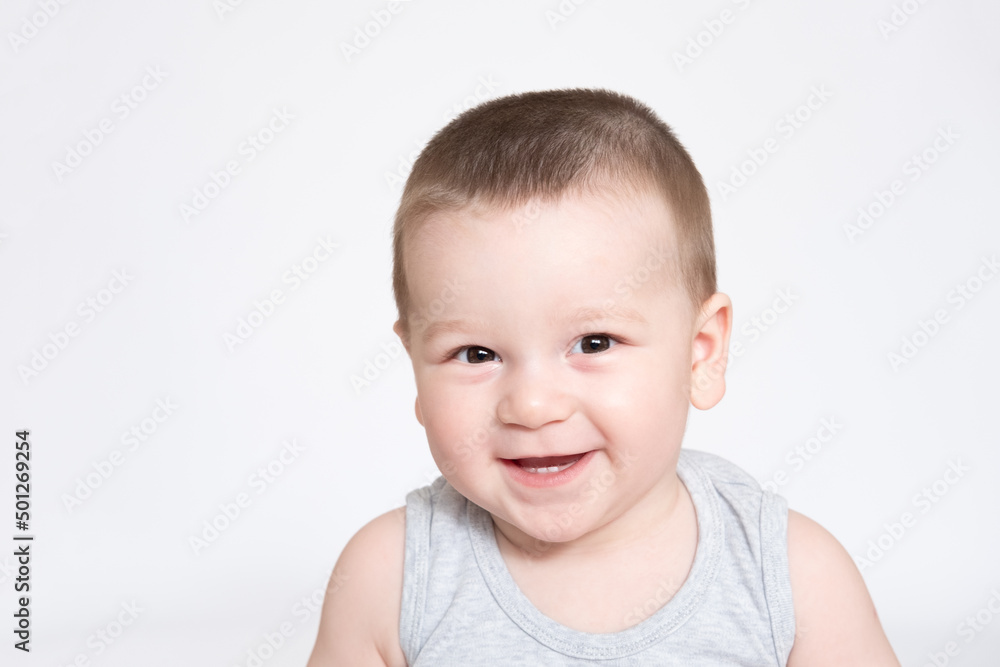 Image of cute baby boy, closeup portrait of adorable child isolated on white background, sweet toddler healthy childhood, perfect caucasian infant, lovely kid, innocence concept Image of cute baby boy, closeup portrait of adorable child isolated on white background, sweet toddler healthy childhood, perfect caucasian infant, lovely kid, innocence concept