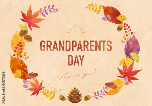 敬老の日のベクターイラストフレーム背景(art,frame,grandmother day,Senior,card,Grandparents Day,,grandfather day, holiday,grandma,grandpa)