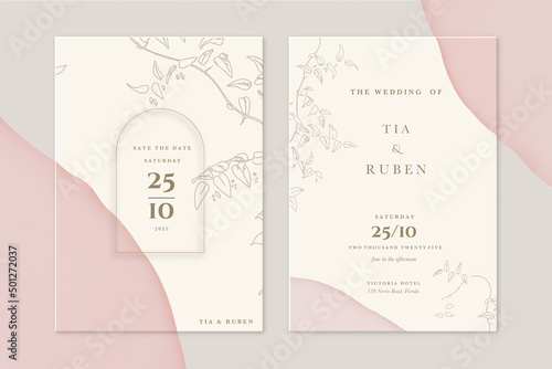 Watercolor Wedding Invitation Template