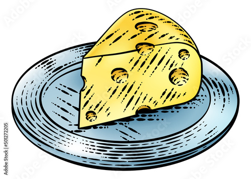 Swiss Cheese Vintage Woodcu...