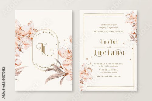 Vintage Wedding Invitation Template
