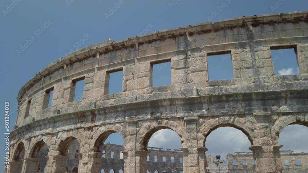 The Roman Amphitheatre, or Colosseum in Pula, Croatia