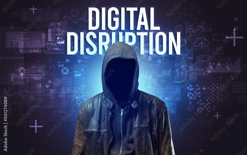 Faceless man with online security concept Faceless man with online security concept