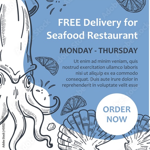 Free delivery for seafood restaurants, order now