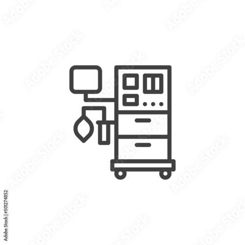 Anesthesia machine line icon